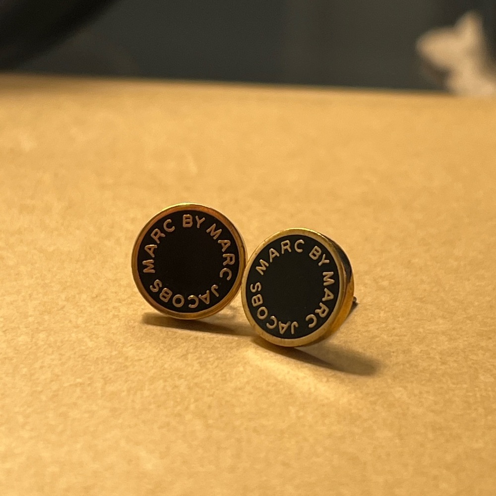 Marc Jacobs Black Stud Earrings
